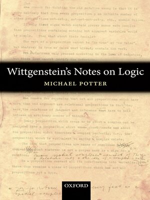 cover image of Wittgenstein's Notes on Logic